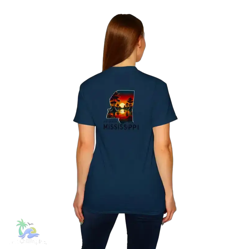 Relaxed Mississippi Graphic Tee Casual Summer T-Shirt Vacation Outfit Gift for Him/Her Ideal for Beach Days - T-Shirt