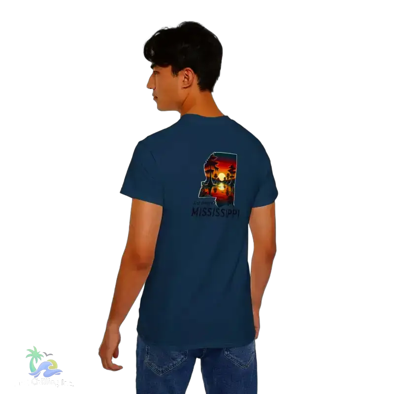 Relaxed Mississippi Graphic Tee Casual Summer T-Shirt Vacation Outfit Gift for Him/Her Ideal for Beach Days - T-Shirt