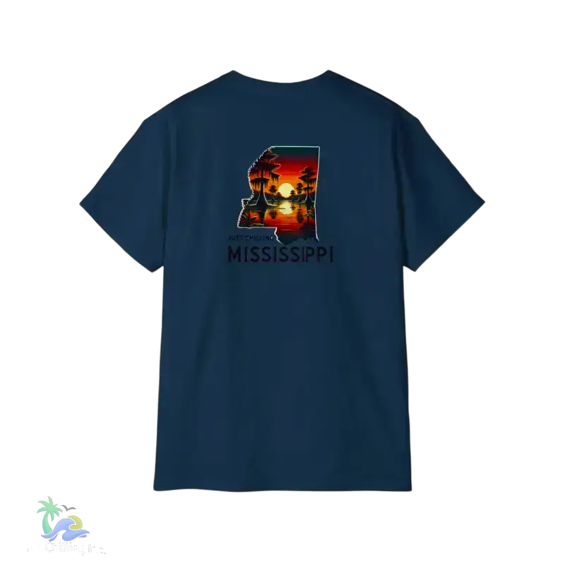 Relaxed Mississippi Graphic Tee Casual Summer T-Shirt Vacation Outfit Gift for Him/Her Ideal for Beach Days - T-Shirt
