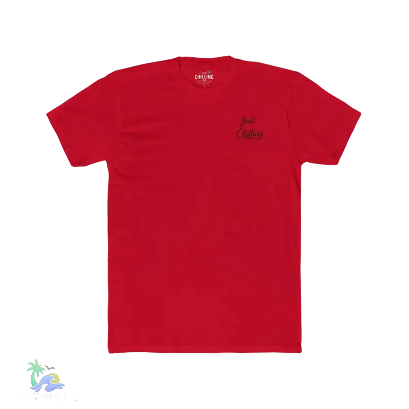 Just Chillin’ Women’s Cotton Crew Tee - Casual Comfort for Relaxation I have Two Moods girly and none girly - Solid Red
