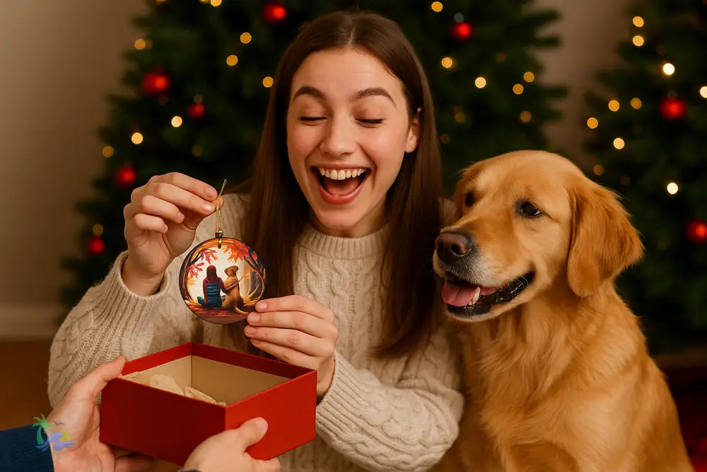 “Just Chilling” Ceramic Dog Ornament – A Heartwarming Keepsake for Dog-Loving Girls - One Size - T-Shirt
