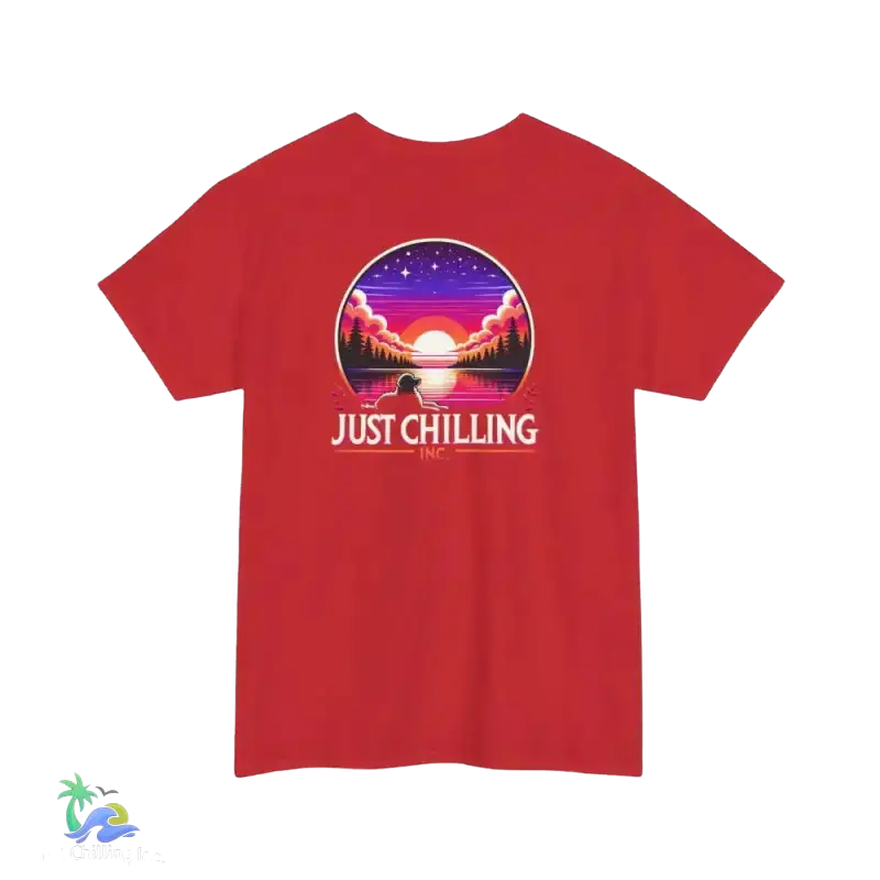 Just Chilling Inc. Dog Sitting Watching the Sunset - Relaxed Dog Art Print - Perfect Gift for Dog Lovers - Just Chilling Inc. -