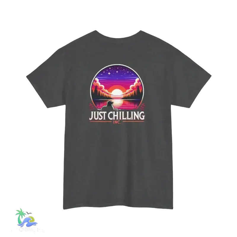 Just Chilling Inc. Dog Sitting Watching the Sunset - Relaxed Dog Art Print - Perfect Gift for Dog Lovers - Just Chilling Inc. -