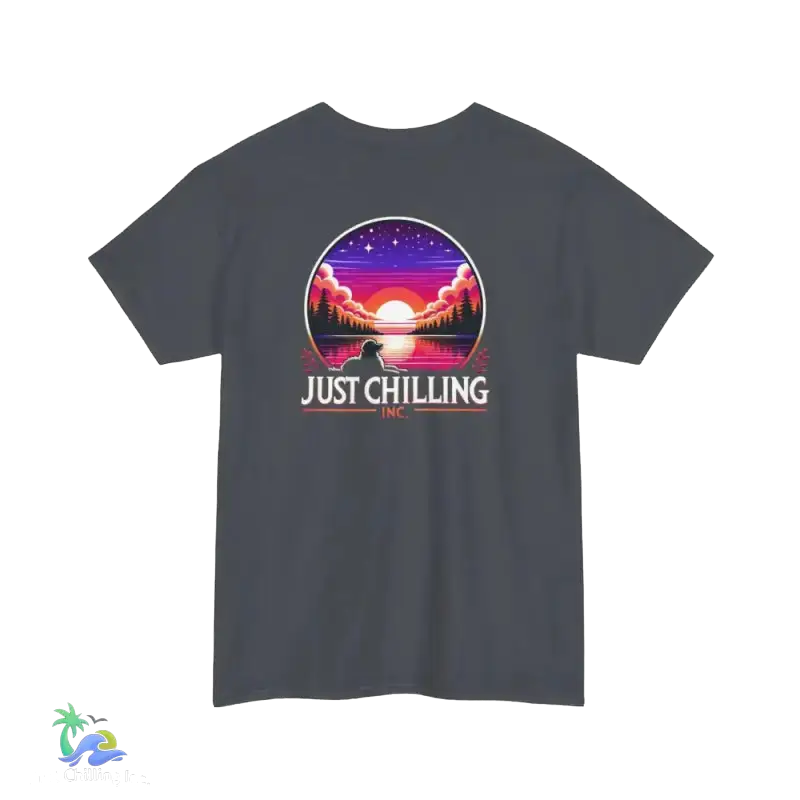 Just Chilling Inc. Dog Sitting Watching the Sunset - Relaxed Dog Art Print - Perfect Gift for Dog Lovers - Just Chilling Inc. -