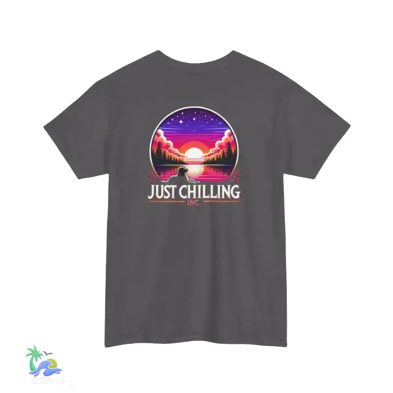Just Chilling Inc. Dog Sitting Watching the Sunset - Relaxed Dog Art Print - Perfect Gift for Dog Lovers - Just Chilling Inc. -