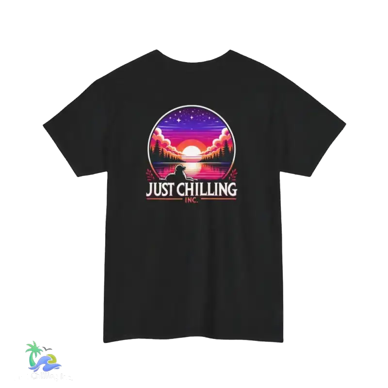 Just Chilling Inc. Dog Sitting Watching the Sunset - Relaxed Dog Art Print - Perfect Gift for Dog Lovers - Just Chilling Inc. -