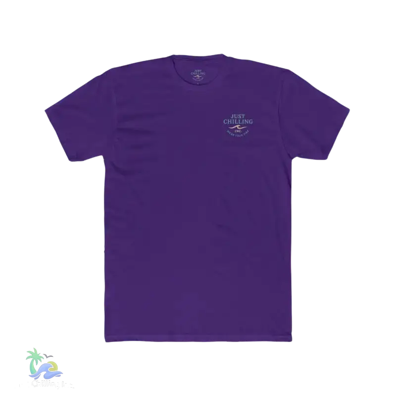 Just Chilling Scenic Tee – Coastal Escape- Maine Edition - Solid Purple Rush / S - T-Shirt