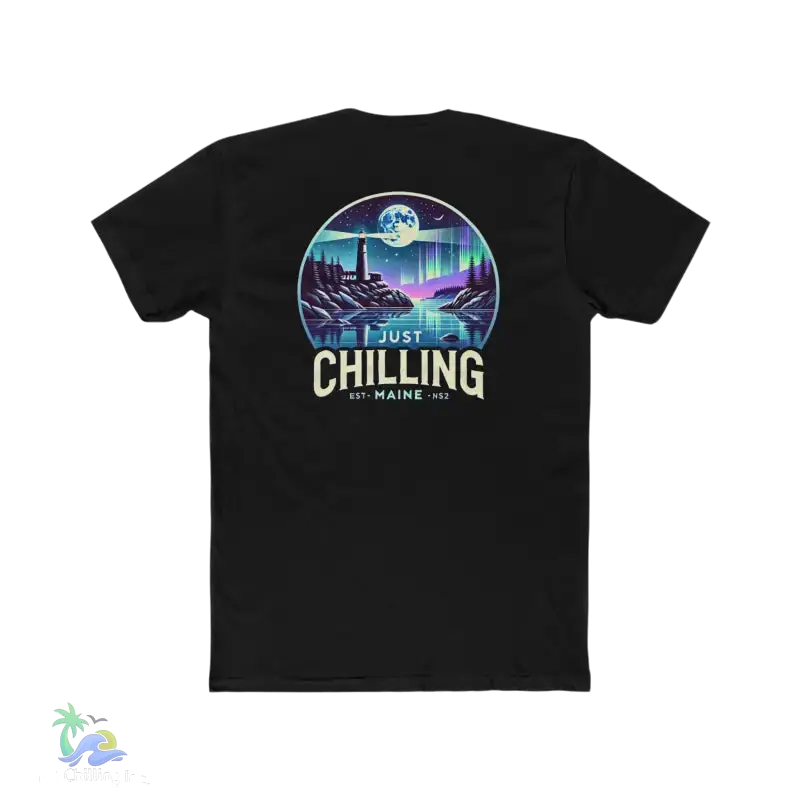 Just Chilling Scenic Tee – Coastal Escape- Maine Edition - Solid Heavy Metal / XS - T-Shirt