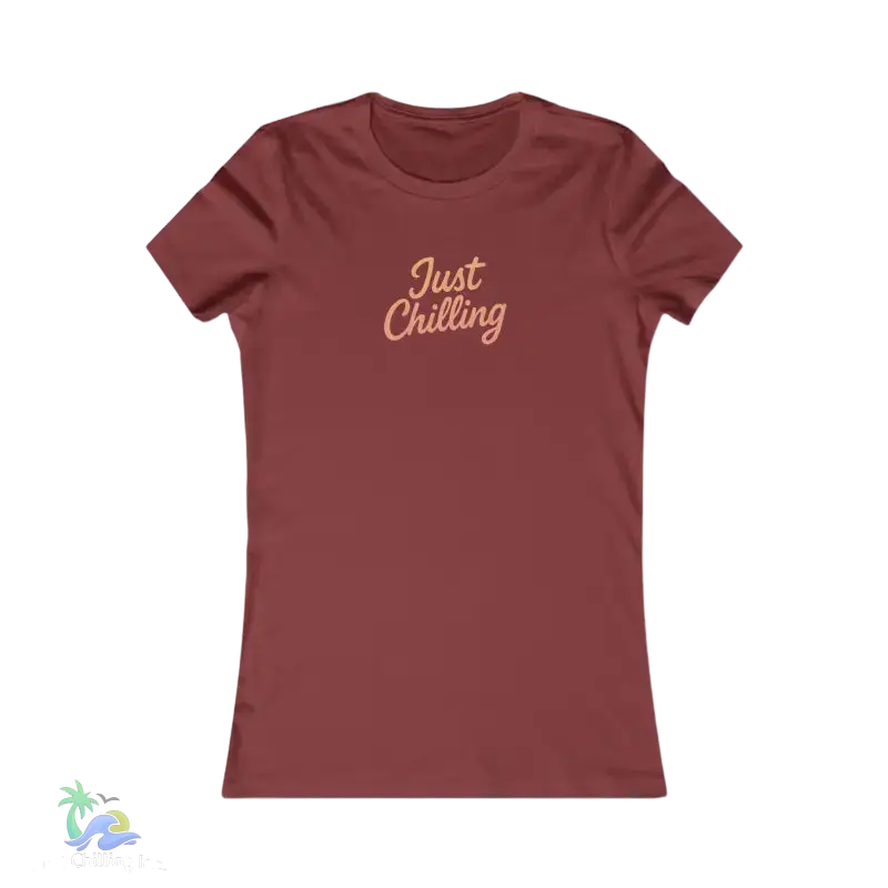 Just Chilling Triple T Women’s Tee - Casual & Fun Shirt for Tattoo Lovers - Cardinal / S - T-Shirt