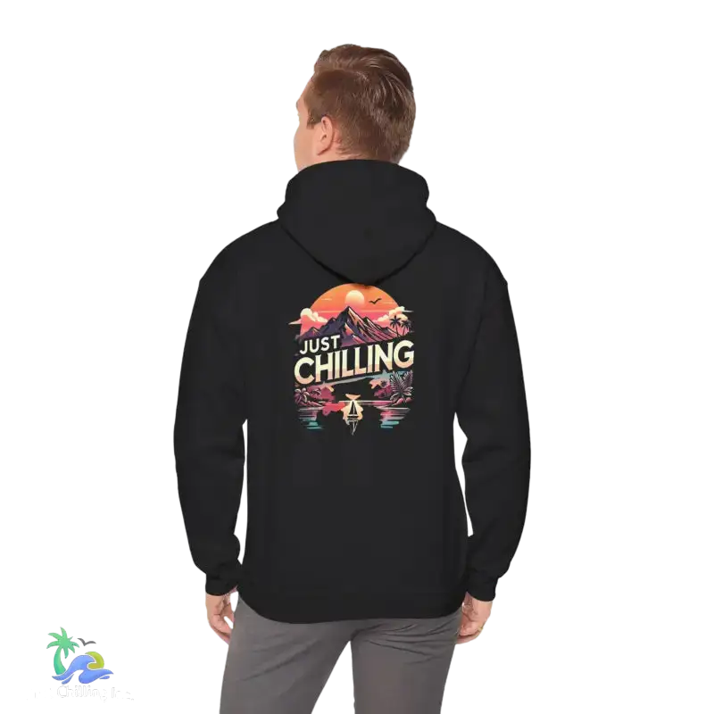 Just Chilling Unisex Heavy Blend™ Hooded Sweatshirt - Perfect for Relaxation and Outdoor Adventures - S / Black - Hoodie
