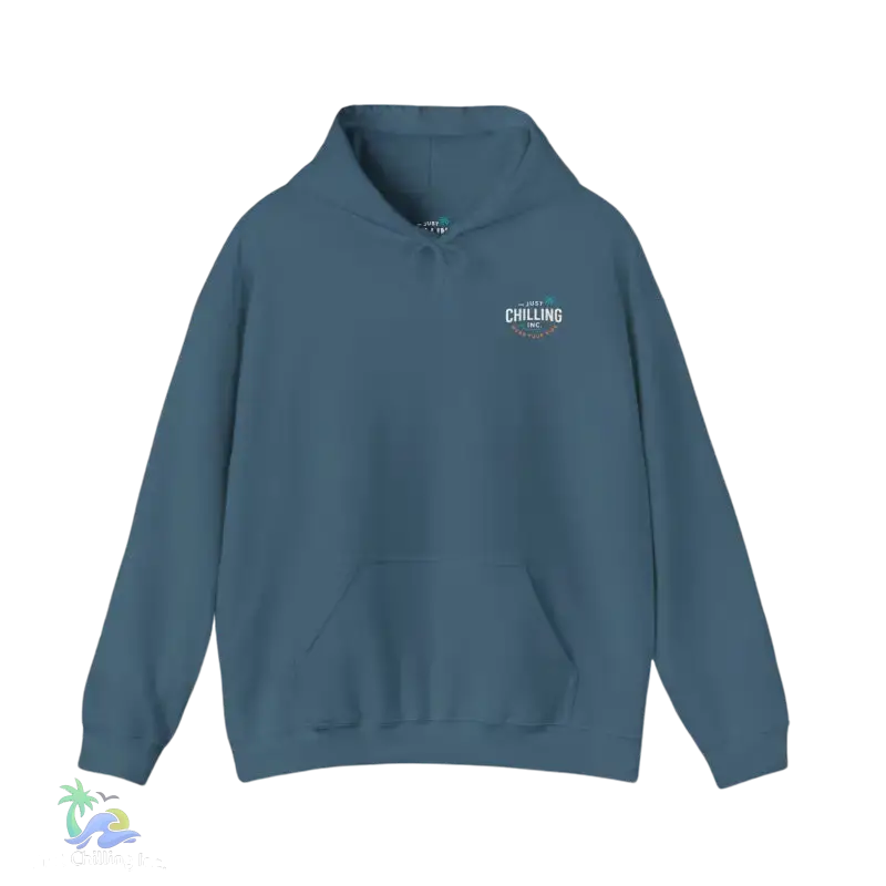 Just Chilling Unisex Heavy Blend™ Hooded Sweatshirt - Perfect for Relaxation and Outdoor Adventures - S / Indigo Blue