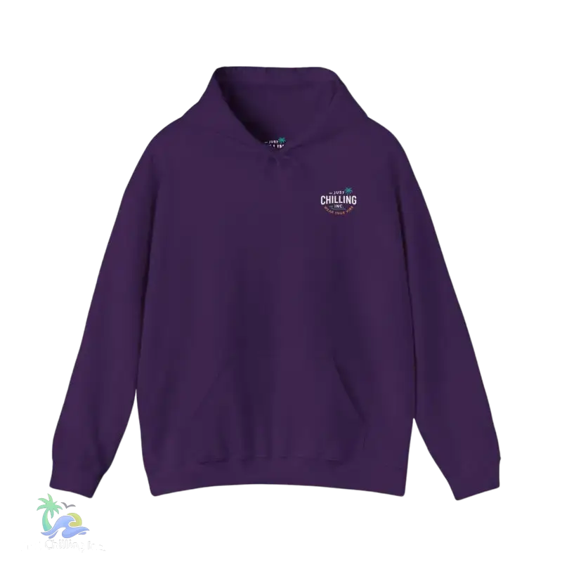 Just Chilling Unisex Heavy Blend™ Hooded Sweatshirt - Perfect for Relaxation and Outdoor Adventures - S / Purple