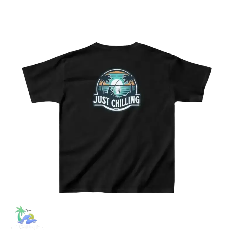 Kids Fishing Tee Just Chillin in Heavy Cotton Perfect for Little Anglers - Just Chilling Inc. -