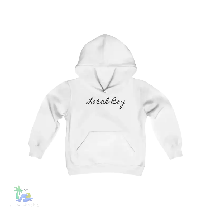 kids Heavy Blend Hooded Sweatshirt - Local boy - we do things different around here Boy hoodie- We do things different around here - Just Chilling Inc. -