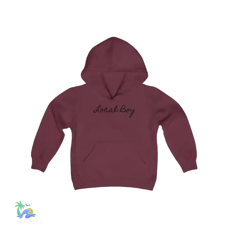 kids Heavy Blend Hooded Sweatshirt - Local boy - we do things different around here Boy hoodie- We do things different around here - Just Chilling Inc. -