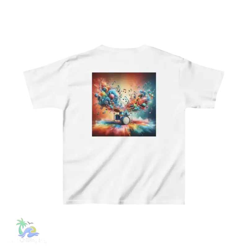 Kids Music Inspired Unisex Heavy Cotton™ Tee – Fun and Comfortable Graphic T-Shirt for Young Music Lovers - Just Chilling Inc. -