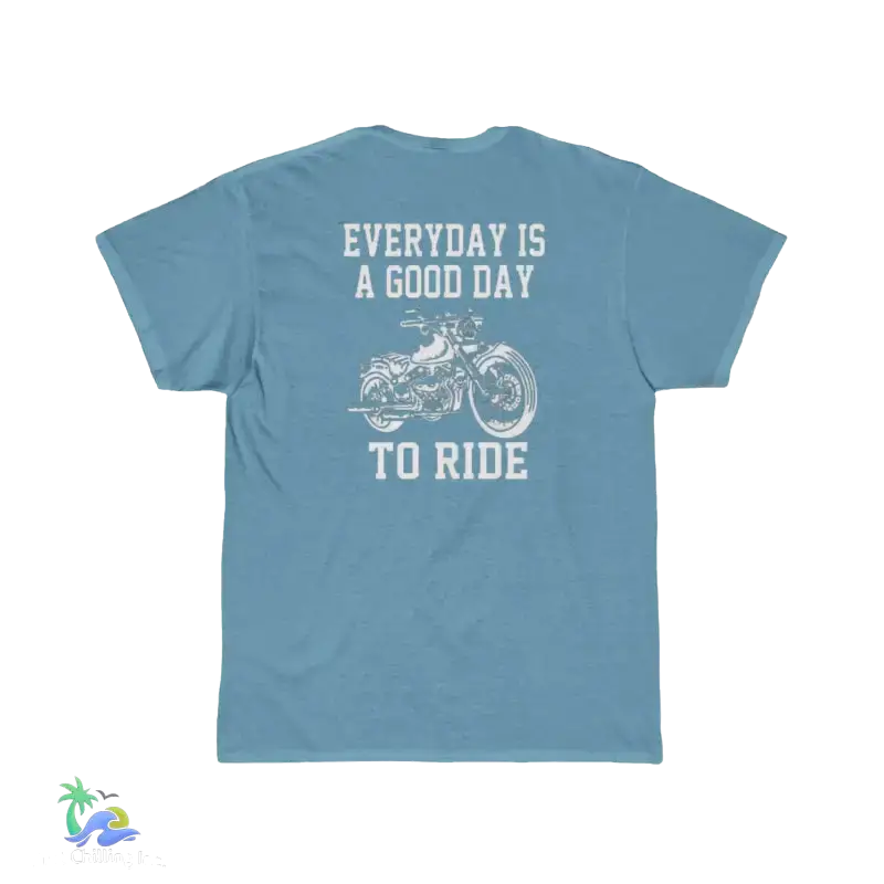 Men’s Short Sleeve Tee everyday is a good day to ride - Sky Blue / S - T-Shirt