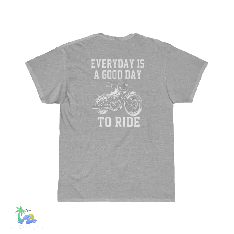 Men’s Short Sleeve Tee everyday is a good day to ride - Athletic Heather / S - T-Shirt