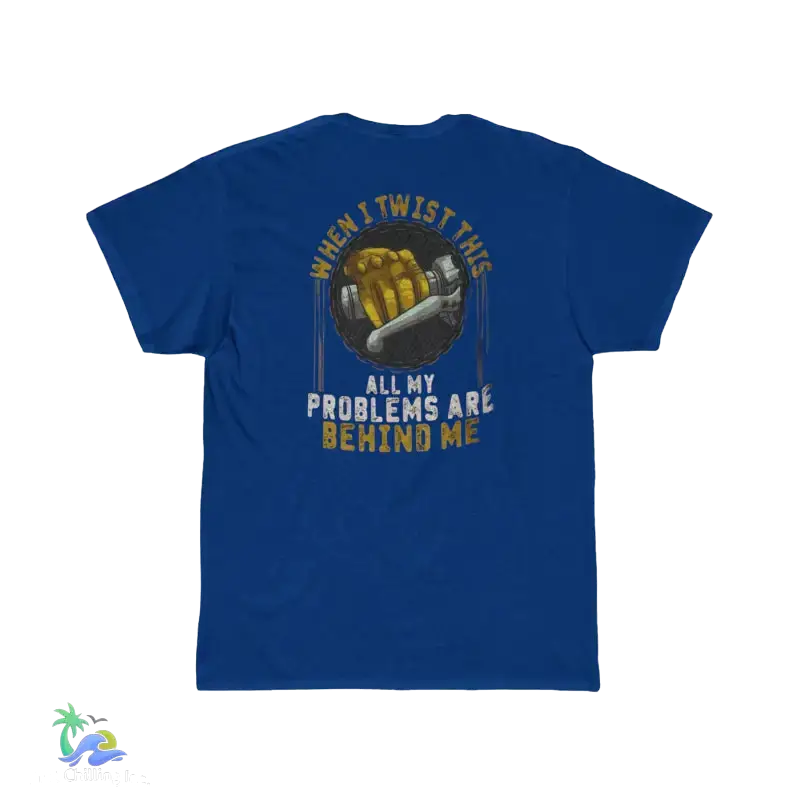 Men’s Short Sleeve Tee When I twist - Royal / M - T-Shirt