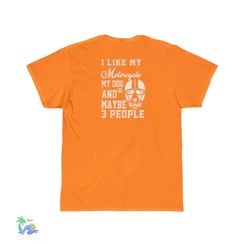 Motorcycle Dog Men’s Tee Shirt - Safety Orange / S - T-Shirt