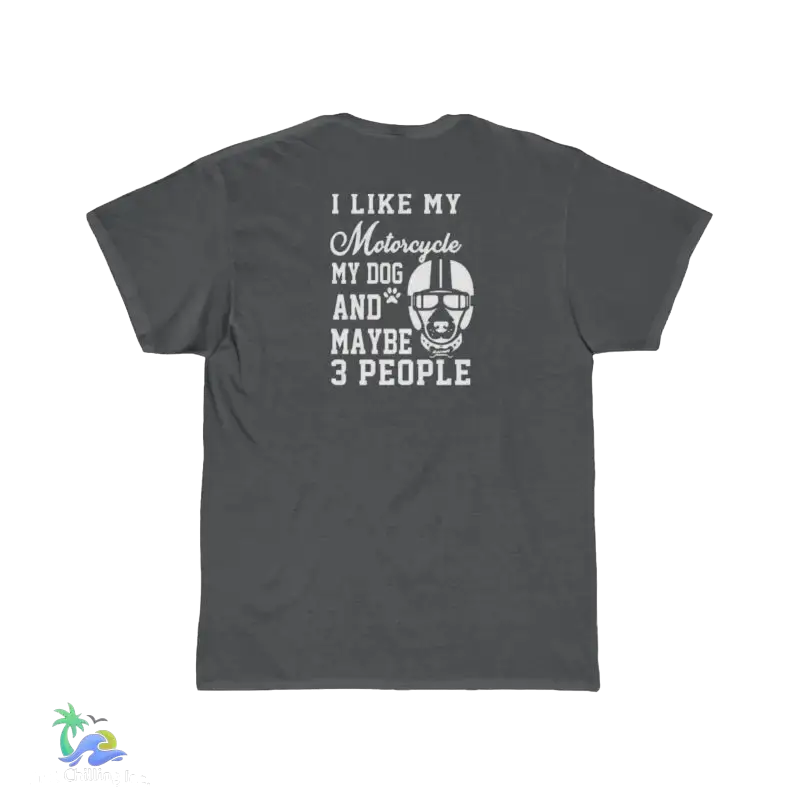 Motorcycle Dog Men’s Tee Shirt - Charcoal / S - T-Shirt