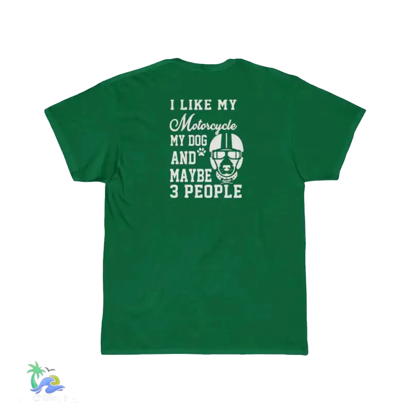 Motorcycle Dog Men’s Tee Shirt - Kelly / S - T-Shirt