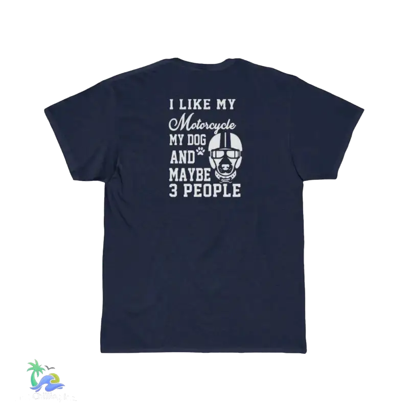 Motorcycle Dog Men’s Tee Shirt - Athletic Navy / 2XL - T-Shirt