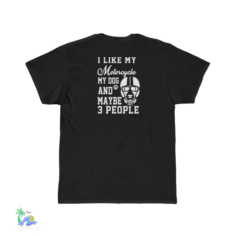 Motorcycle Dog Men’s Tee Shirt - Black / S - T-Shirt