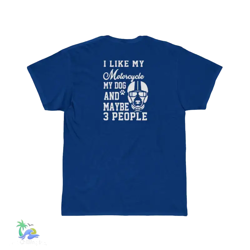 Motorcycle Dog Men’s Tee Shirt - Royal / M - T-Shirt