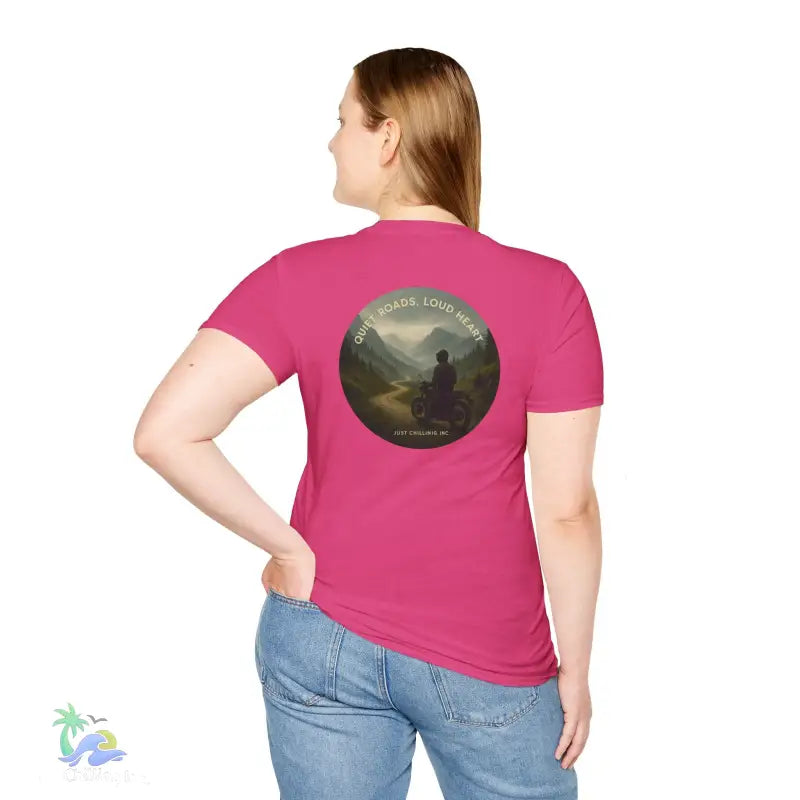 Motorcycle Tshirt- Express Yourself _ Quiet Road-Load Hearts - T-Shirt