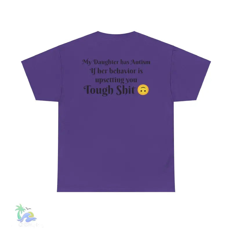 Unisex Heavy Cotton Tee my daughter has autism - Lilac / S - T-Shirt