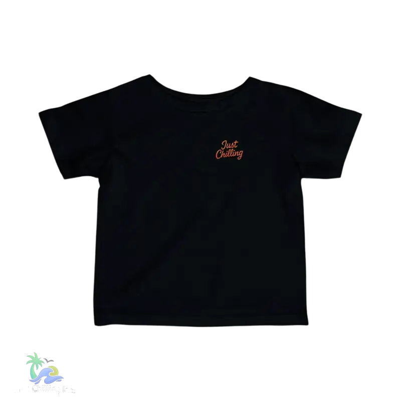 Infant kids Fine Jersey Tee outer banks - Black / 6M - Kids clothes