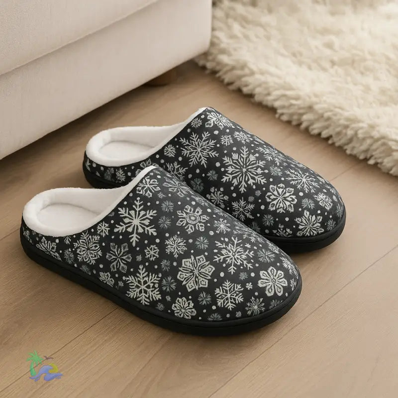 Snowflake Women’s Indoor Slippers Just Chilling Inc. Exclusive - US 7 - 8 / Black sole - Shoes