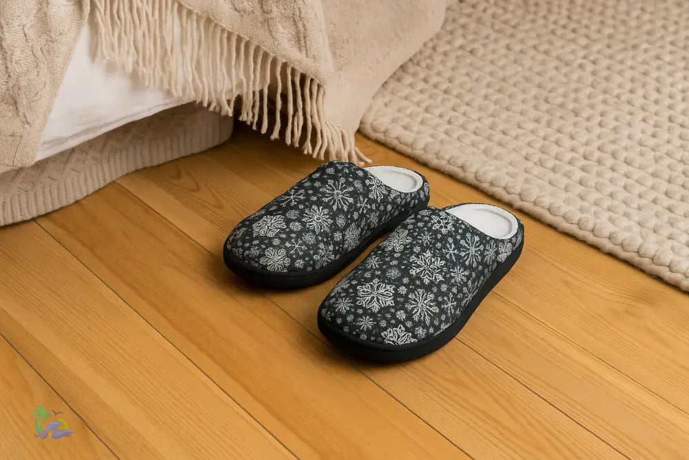 Snowflake Women’s Indoor Slippers Just Chilling Inc. Exclusive - US 7 - 8 / Black sole - Shoes