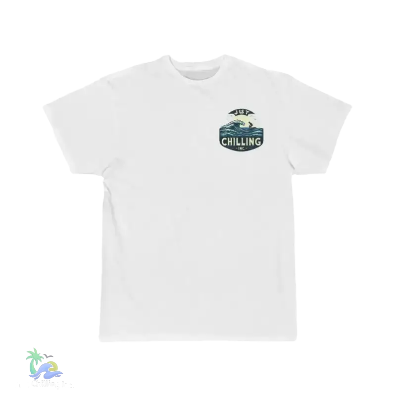 Surf-Inspired Mens Short Sleeve Tee Perfect for Catching Waves - Just Chilling Inc. -
