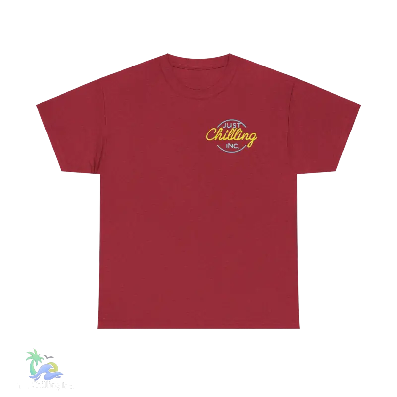 a red t - shirt with a yellow and red logo