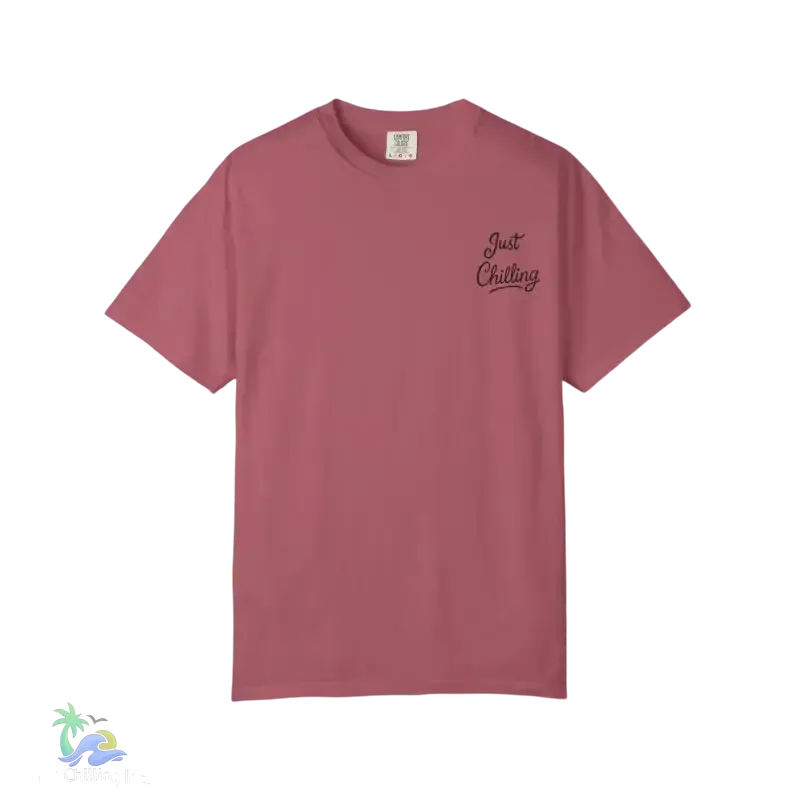 Fishing T-Shirt – Soft Washed Cotton Crew Neck Tee | Relaxed Fit, Garment Dyed - Just Chilling Inc.