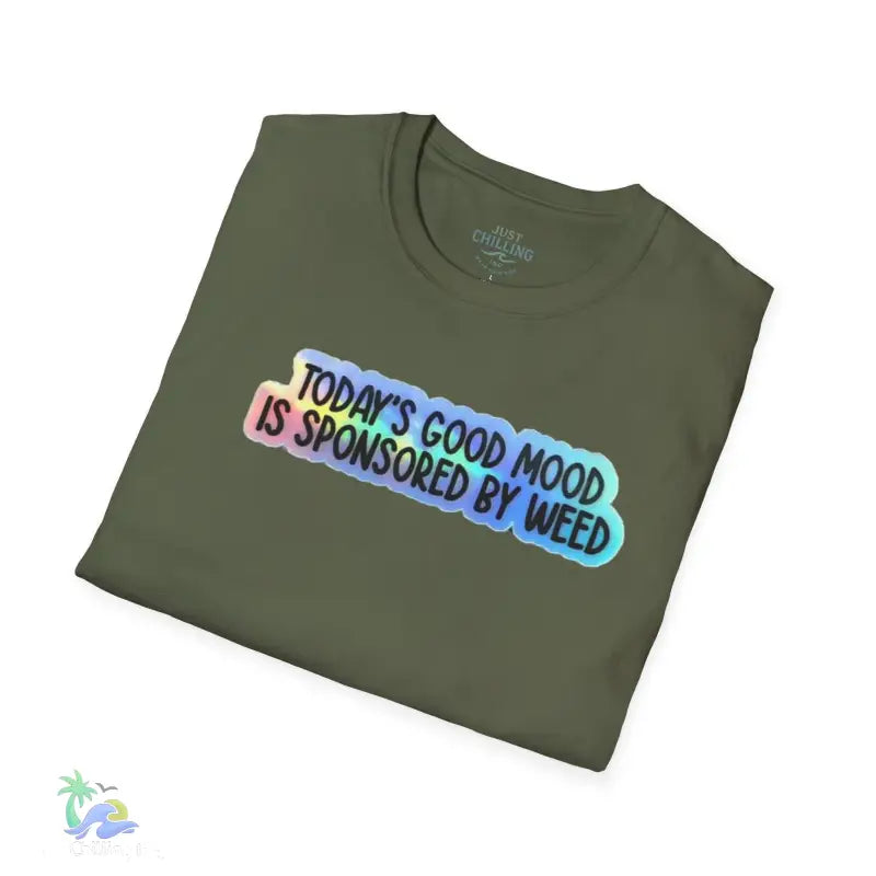Today’s good mood was brought to you by weed- cannabis All Star Basic tee - T-Shirt