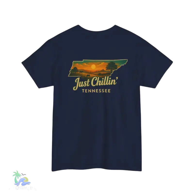 Traveler Just Chillin’ Tennessee Unisex Tee - Nature Lover Gift - Navy / S - T-Shirt
