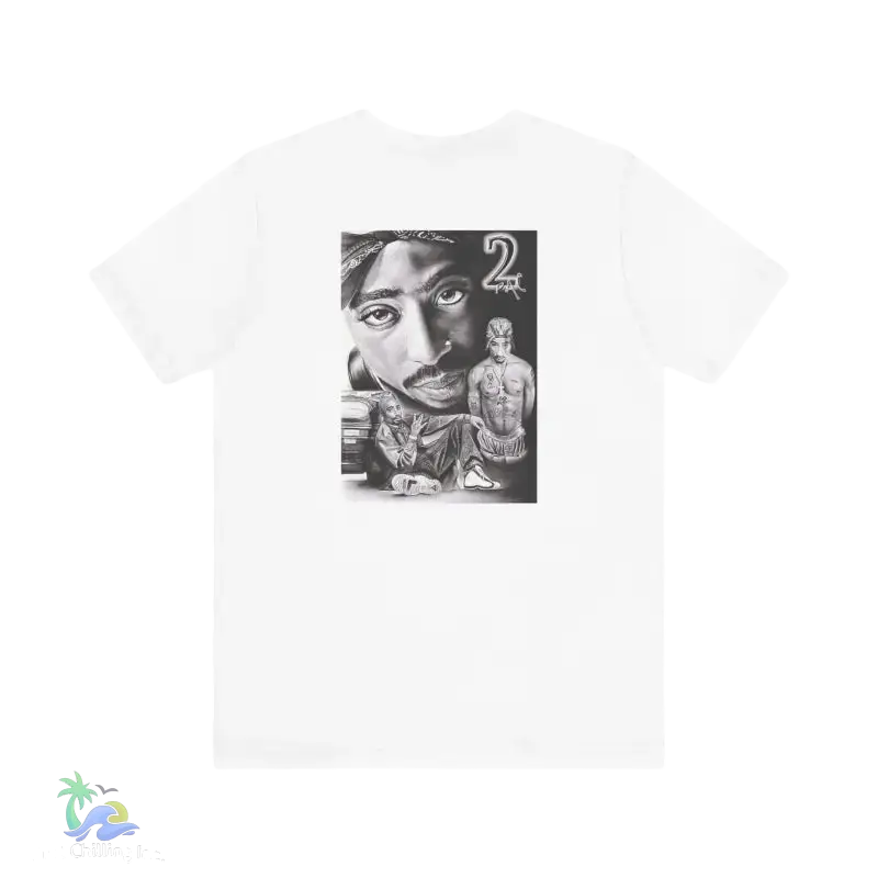 Tribute to 2pac casual everyday tee - White / S - T-Shirt