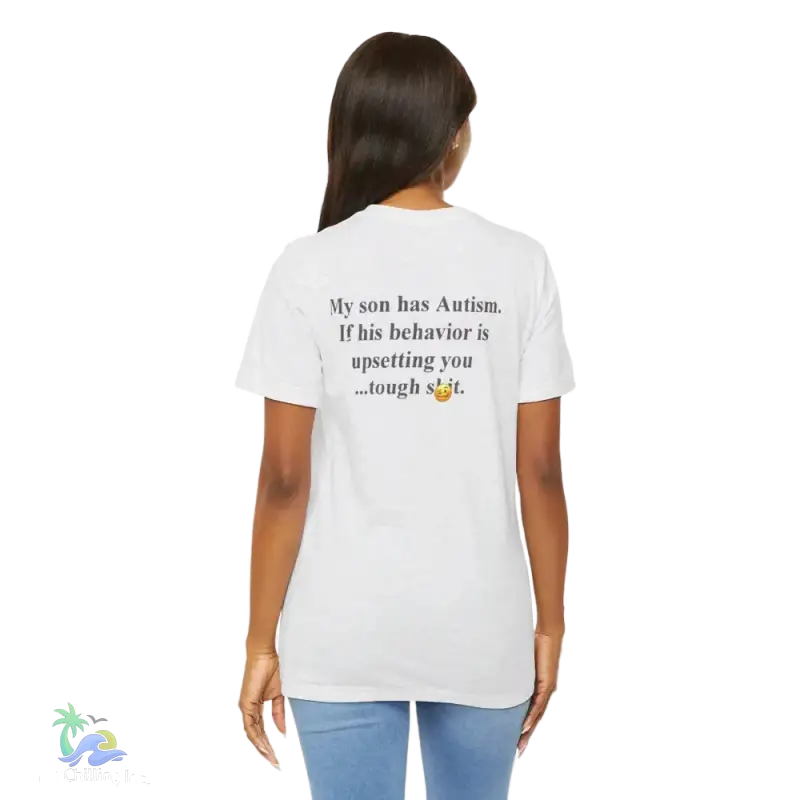 unisex Short Sleeve Tee My son has autism - Ash / S - T-Shirt