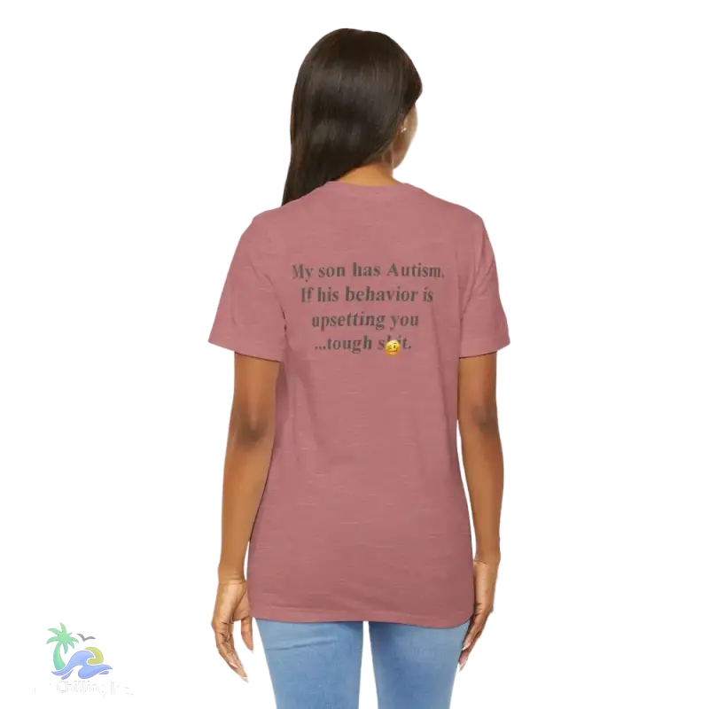 unisex Short Sleeve Tee My son has autism - Heather Mauve / S - T-Shirt