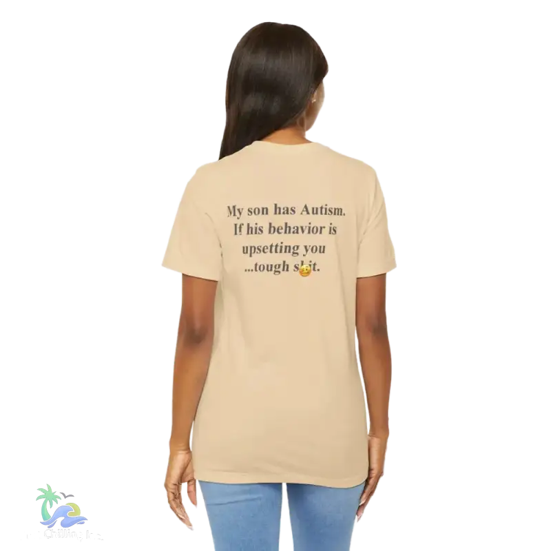 unisex Short Sleeve Tee My son has autism - Soft Cream / S - T-Shirt