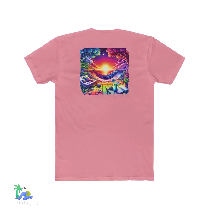 Unisex Cotton Crew Tee just chilling tshirt - Solid Light Pink / S - T-Shirt