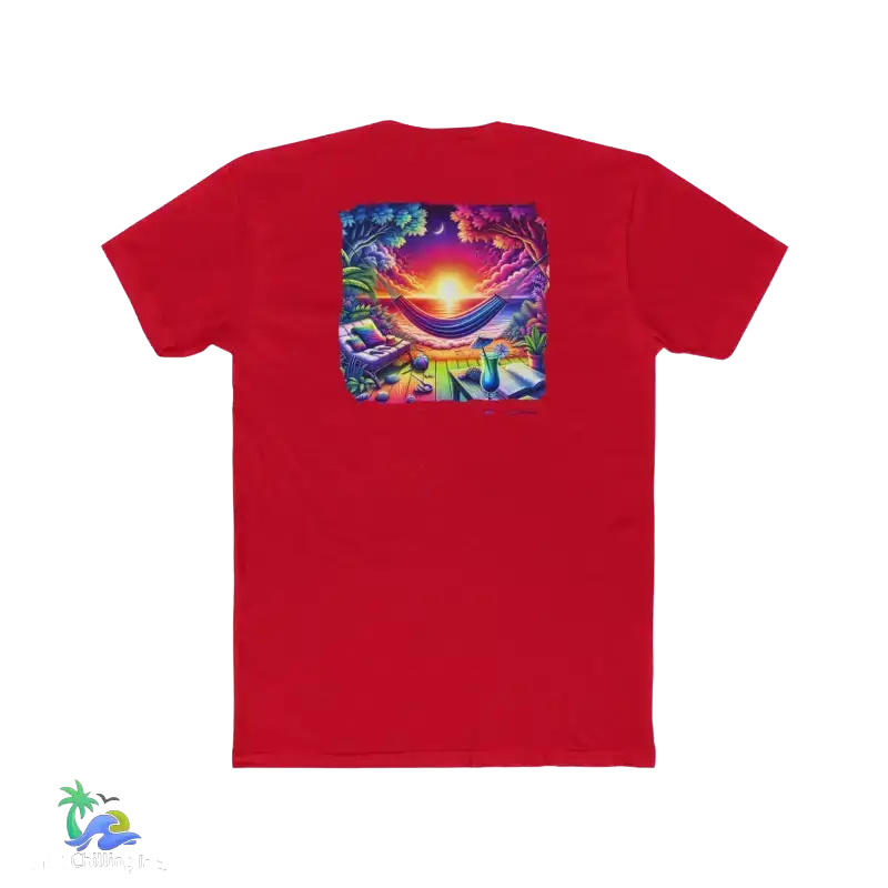 Unisex Cotton Crew Tee just chilling tshirt - Solid Red / S - T-Shirt