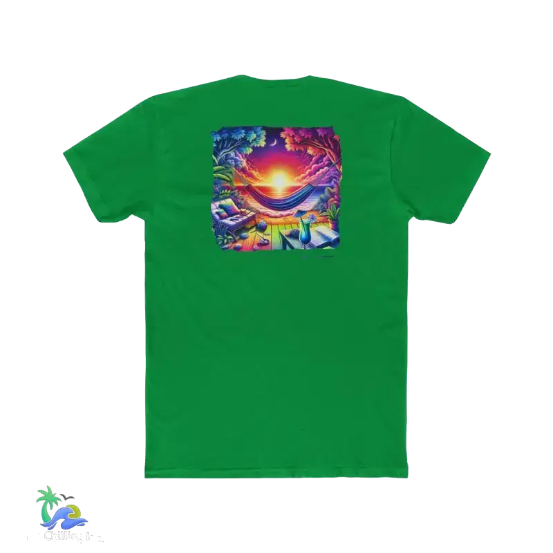 Unisex Cotton Crew Tee just chilling tshirt - Solid Kelly Green / S - T-Shirt
