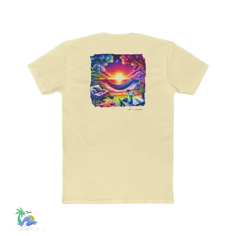 Unisex Cotton Crew Tee just chilling tshirt - Solid Natural / S - T-Shirt