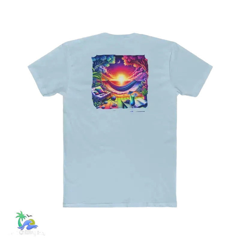 Unisex Cotton Crew Tee just chilling tshirt - Solid Light Blue / S - T-Shirt