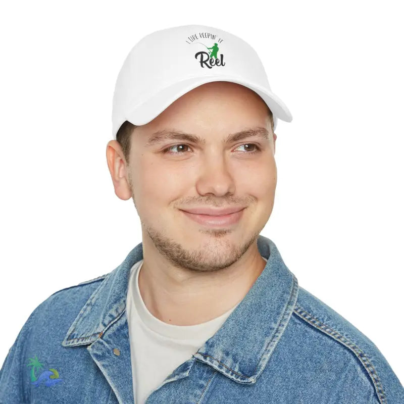 Unisex Distressed Cap I Like Keeping it reel - Hats