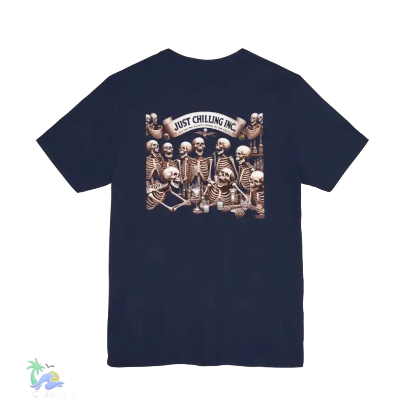 Unisex Jersey Short Sleeve Tee- drunken skeleton tshirt - T-Shirt